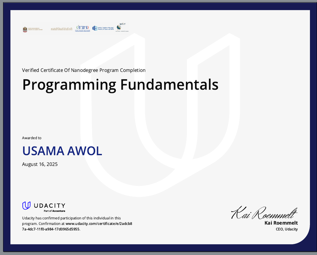 Udacity - Programming Fundamentals